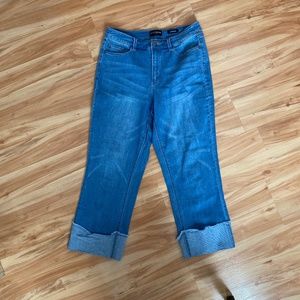 Susan Graver cropped capri jeans Girlfriend 8